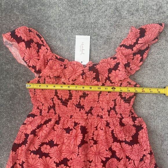 Isabel Maternity Shirt Womens Small Salmon Floral Off Shoulder Lightweight NEW - Picture 6 of 8